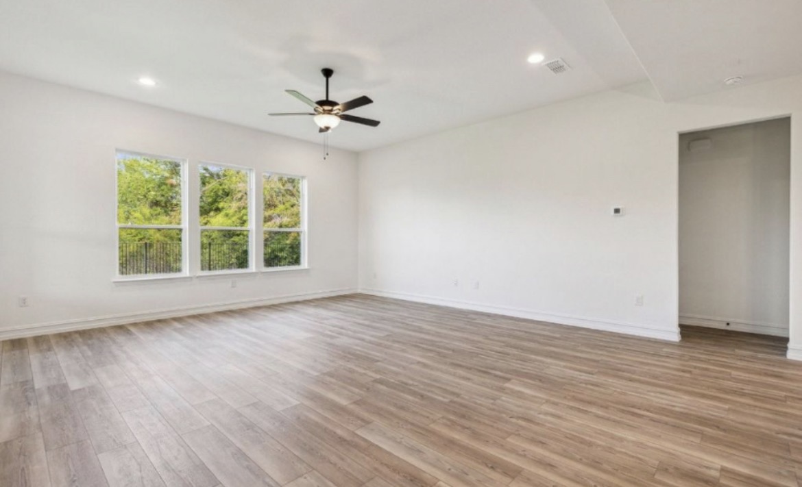 Freshly painted living room